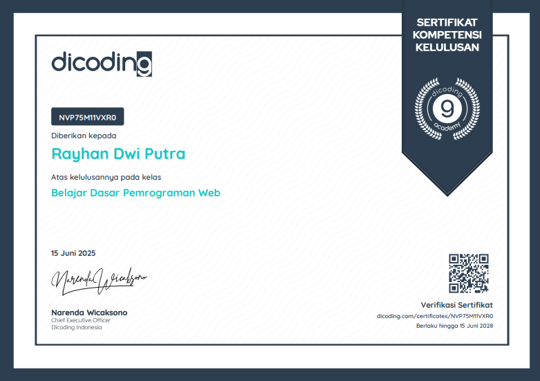 Certificate