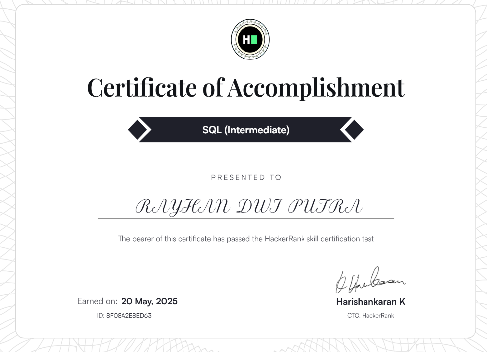 Certificate